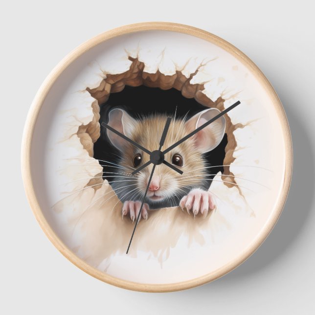 Cute Mouse Nursery Mice  Clock (Front)