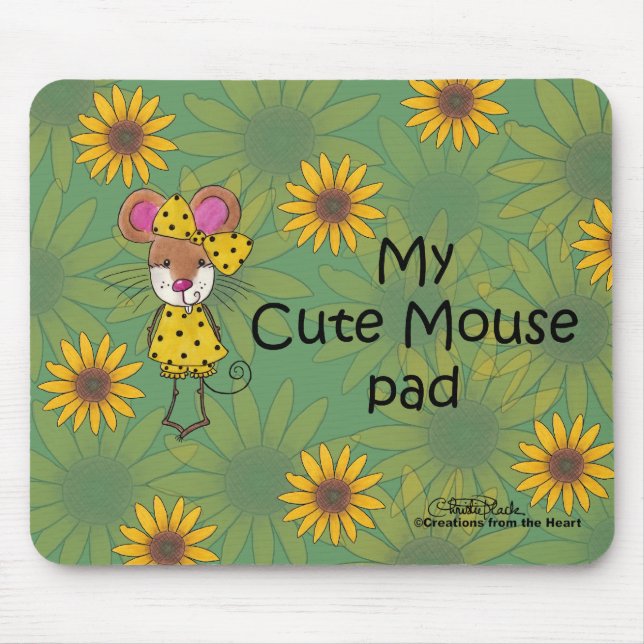 "Cute Mouse" Pad Mouse Pad (Front)