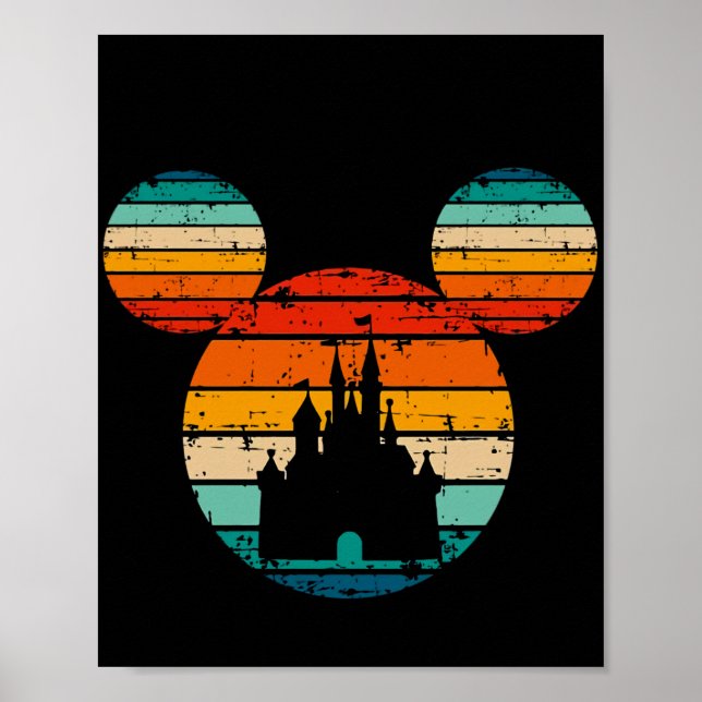 Cute Mouse Palace Cartoon Mouse Family Kids Gifts  Poster (Front)