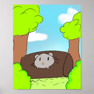 Cute, mouse poster 