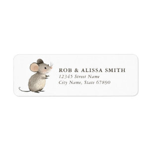 Cute Mouse Return Address Labels