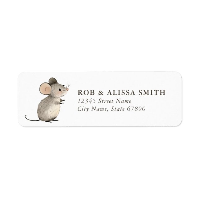 Cute Mouse Return Address Labels (Front)
