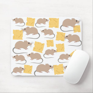 Cute Mouse Rodent Eating Cheese Pattern Pad