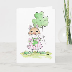 Cute Mouse Saint Patrick's Day Card
