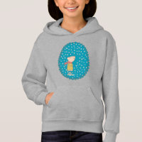 Cute Mouse Singing Christmas Carols in Blue