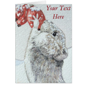 cute mouse snow scene wildlife