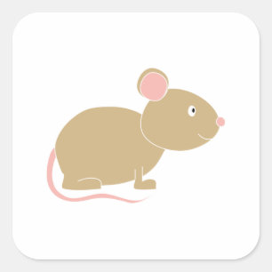 Cute Mouse. Square Sticker