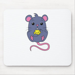 cute mouse with cheese mouse pad
