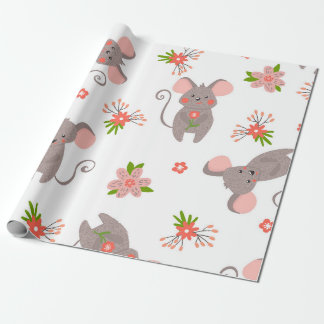 Cute mouse wrapping paper