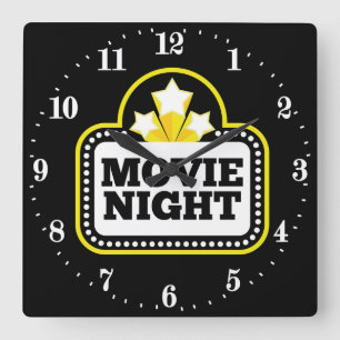 Cute movie home theater room decor clock