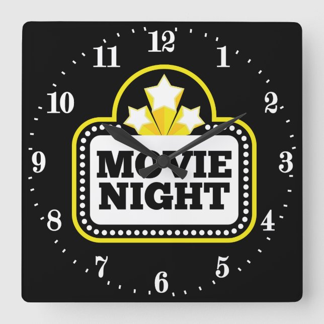Cute movie home theater room decor clock (Front)