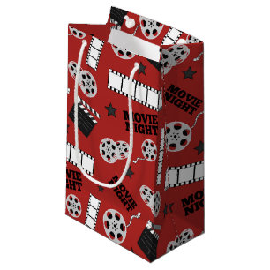 Cute movie night pattern tiled party bag