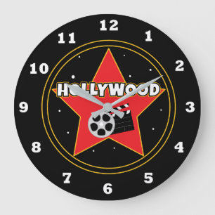 Cute movie star home theatre large clock