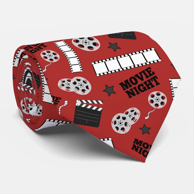 Cute movie theater tiled pattern tie (Rolled)