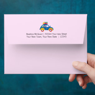 Cute Moving Announcement   New Address Envelope