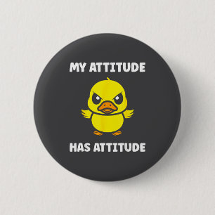 Cute Mpy Duck Animal Funny Defiance Bad Attitude 6 Cm Round Badge