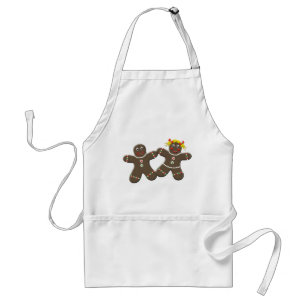 Cute Mr And Mrs Gingerbread Cookie Couple Standard Apron