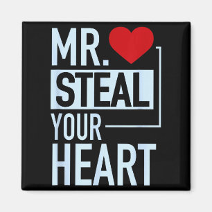 Cute Mr. Steal Your Heart Valentines Day Magnet