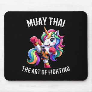 Cute Muay Thai Unicorn - Kickboxing And Unicorn Th Mouse Pad