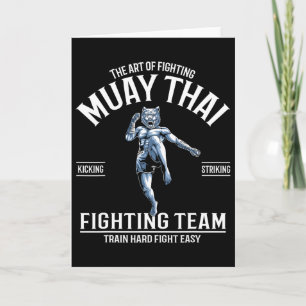 Cute Muay Thai Unicorns Thai Boxing And Kickboxing Card