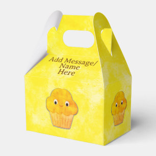 Cute Muffin Drawing Custom Name Favour Box