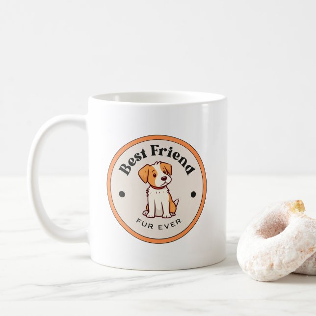 CUTE! Mug - Best Friend Fur Ever - Puppy (With Donut)