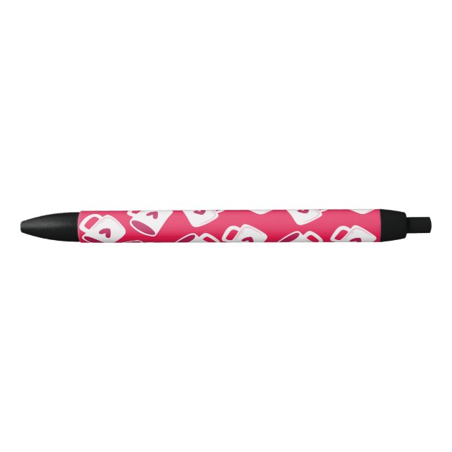 Cute mug seamless pattern black ink pen (Front)