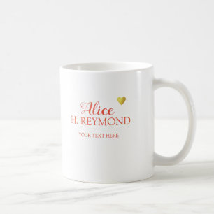 Cute Mug with Her Name and Heart of Love