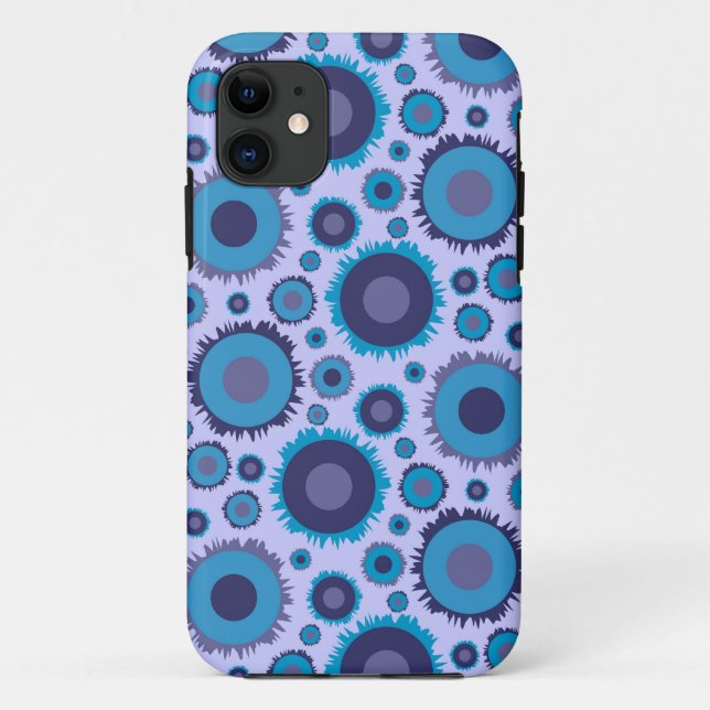 Cute multi blue colours suns patterns Case-Mate iPhone case (Back)