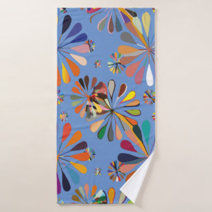 Cute Multi-Colour flowers Bath Towel