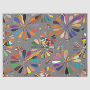 Cute Multi-Colour flowers Tissue Paper