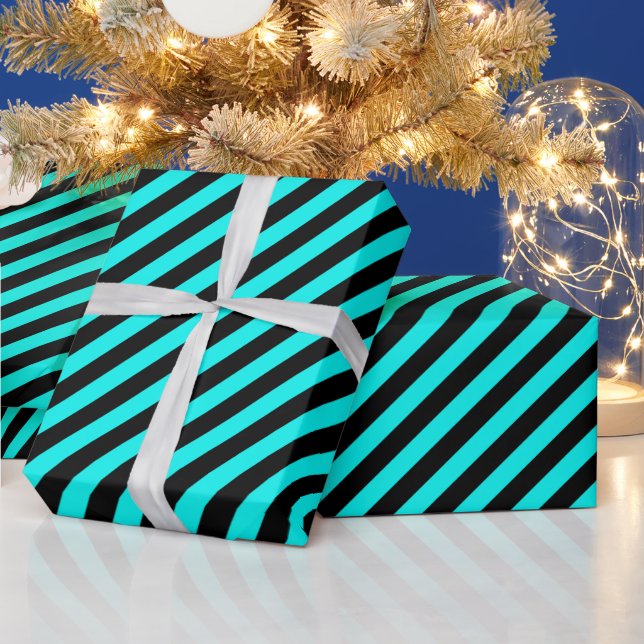 Cute Multi Colour Striped Pattern         Wrapping Paper (Holidays)