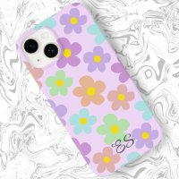 Cute multi coloured retro daisies girly floral