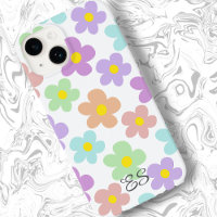 Cute multi coloured retro daisies girly floral