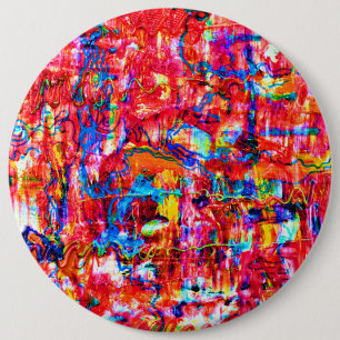 Cute multi colours abstract waves painting 6 cm round badge
