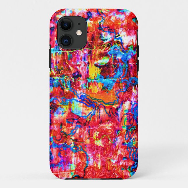 Cute multi colours abstract waves painting Case-Mate iPhone case (Back)