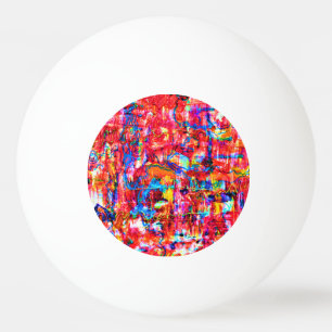 Cute multi colours abstract waves painting ping pong ball
