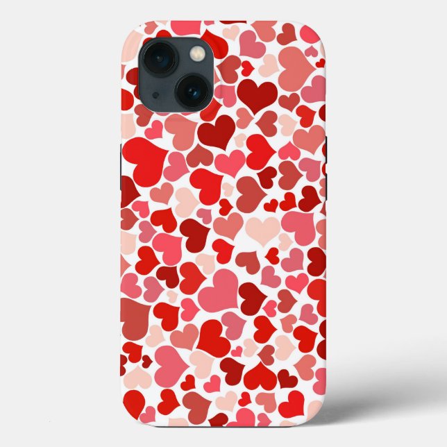 Cute Multicolor Hearts Case-Mate iPhone Case (Back)