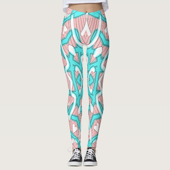 Cute multicolor seamless "Ratti_Creative_Arts"    Leggings (Front)