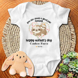 Cute Mum and Baby Sloths Happy Mother’s Day Bodysuit