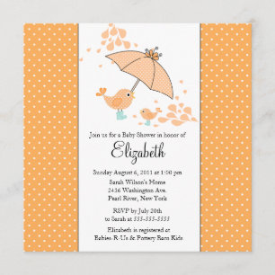 CUTE Mum & Baby Bird Baby Shower Invitation