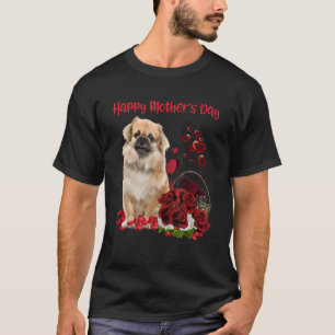 Cute Mum Flower Happy Mother's Day Love Dog 1 T-Shirt