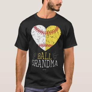 Cute Mum Funny Baseball Ball Grandma Softball Gift T-Shirt