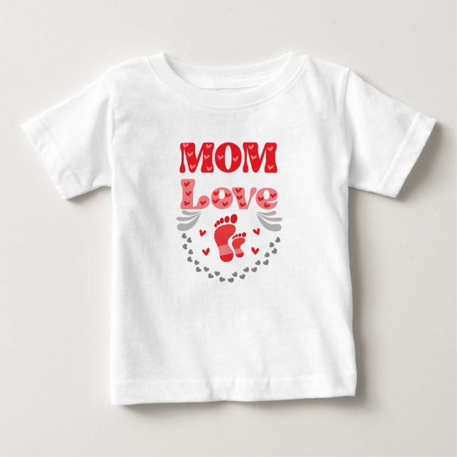 Cute Mum Love Baby T-Shirt (Front)