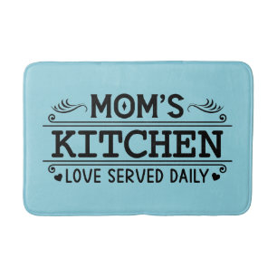 Cute Mum love kitchen word art  Bath Mat