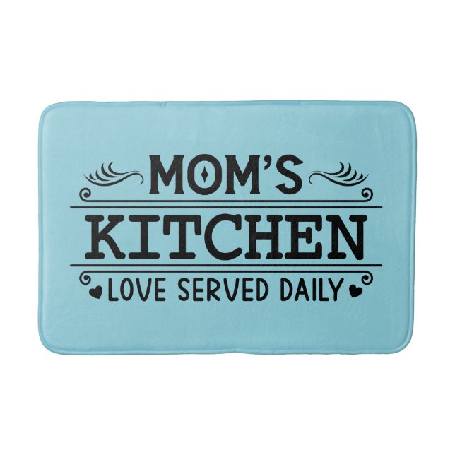 Cute Mum love kitchen word art  Bath Mat (Front)