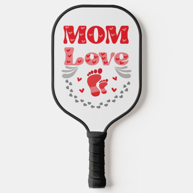 Cute Mum Love Pickleball Paddle (Front)