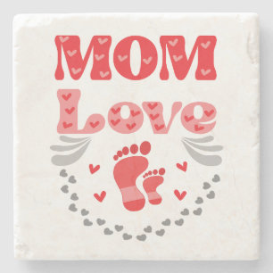 Cute Mum Love Stone Coaster