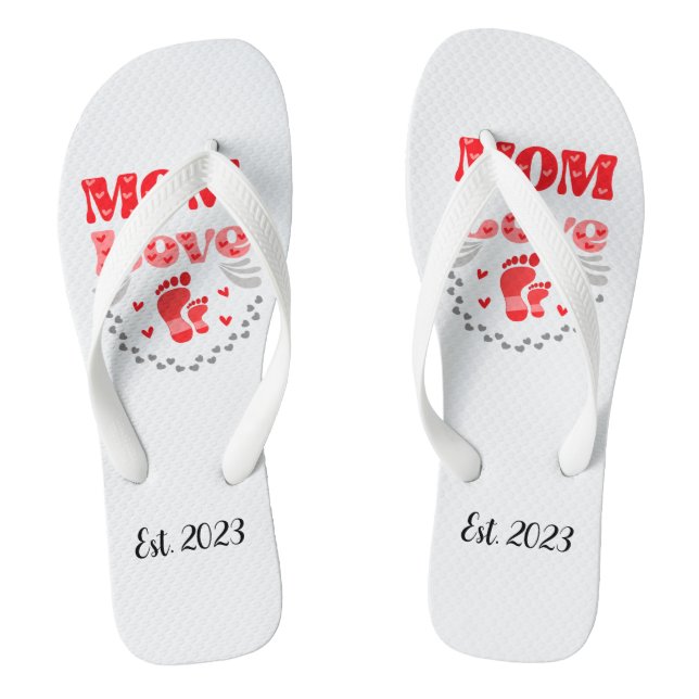 Cute Mum Love Thongs (Footbed)