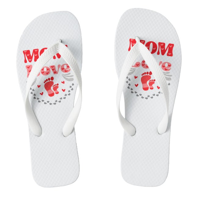 Cute Mum Love  Thongs (Footbed)